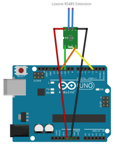 Verkabelung - RS485 Arduino und Loxone