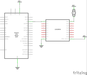 ULN2803A Darlington Transistor Array Schaltplan