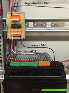 Relais am Loxone Analogausgang mit ULN2804 - Verdrahtung