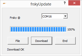 FrSky D4R-II flashen - FrSky Update Tool