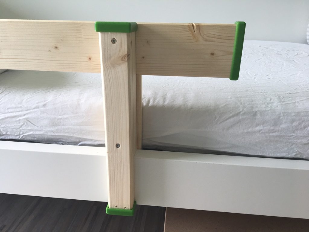 IKEA FLAXA Bett mit Stützbrett - Elemente aus dem 3D-Drucker